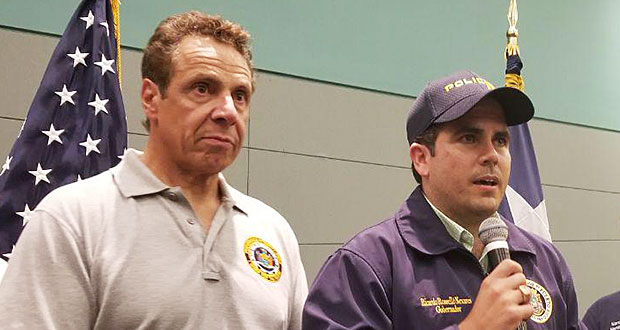 El gobernador de Nueva York, Andrew Cuomo junto al gobernador de Puerto Rico, Ricardo Rosselló. (Foto/Suministrada)