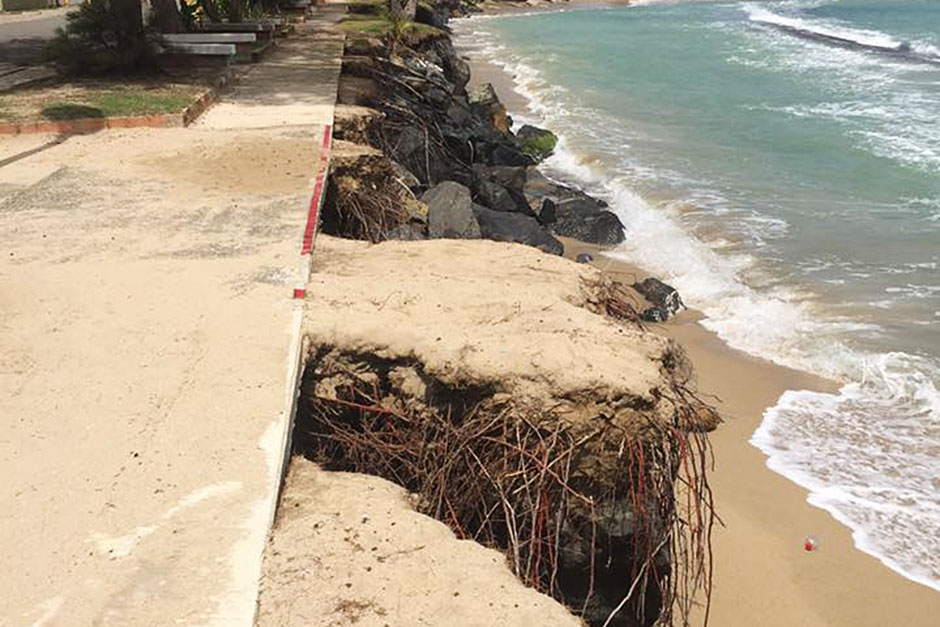 Erosión costera en Loíza. (Foto/Suministrada)